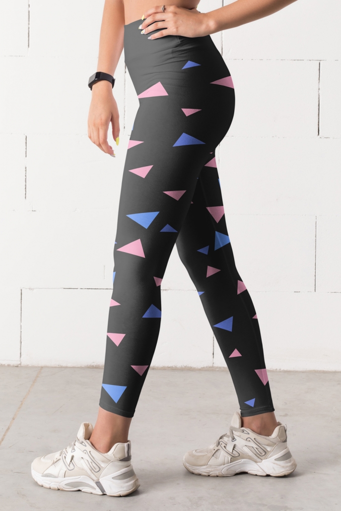 Confettis Black Geometric Leggings Prachelle confettis-black-geometric-leggings-prachelle